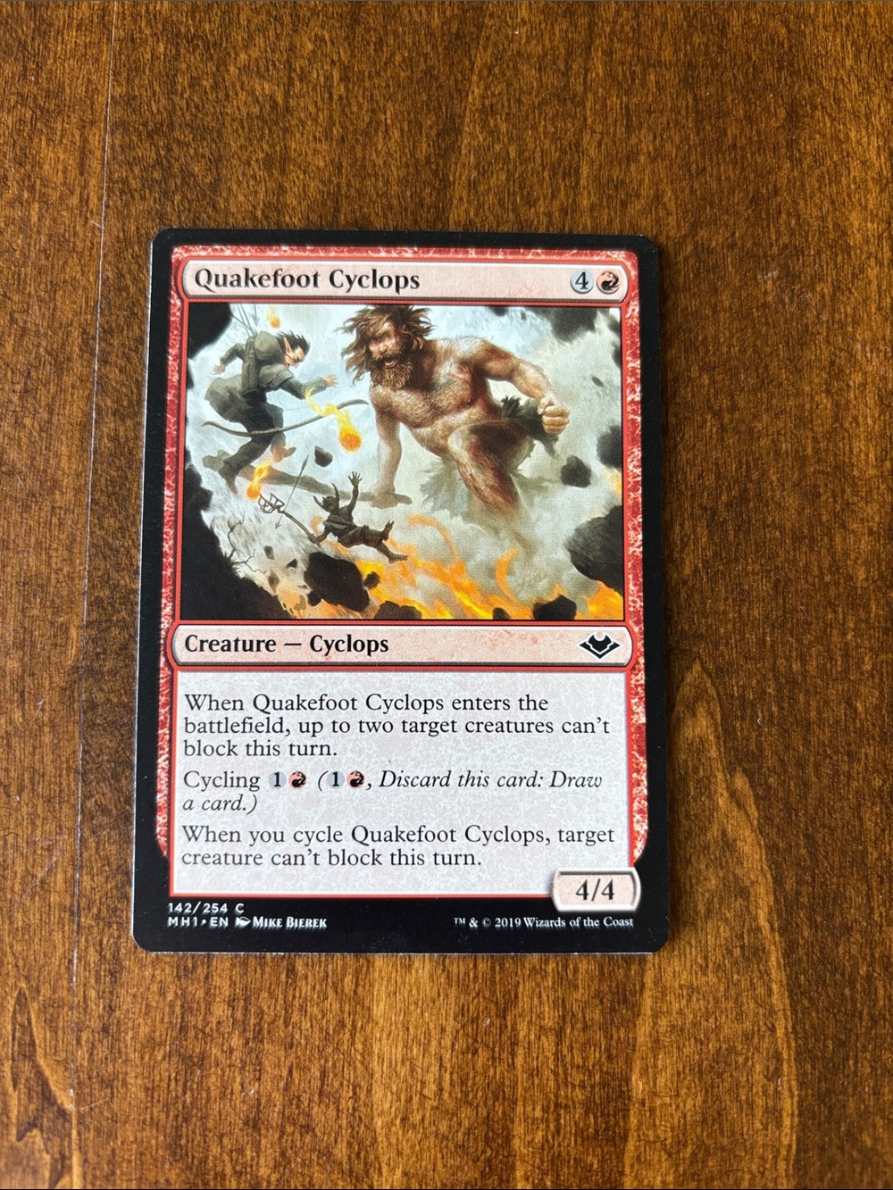 Quakefoot Cyclops — Red Trading Card (Magic: The Gathering)